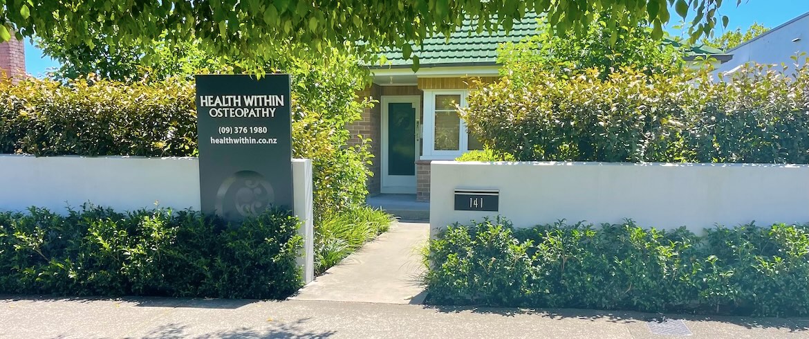 Osteopath Auckland Health Within Osteopathy clinic at 141 Garnet Road, Westmere